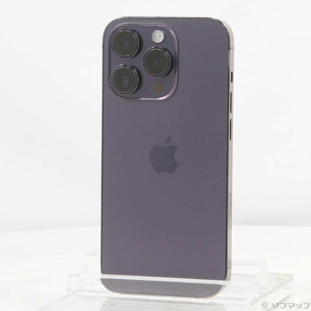 (中古)Apple iPhone14 Pro 128GB ディープパープル MQ0F3J/A SIMフリー(368-ud)