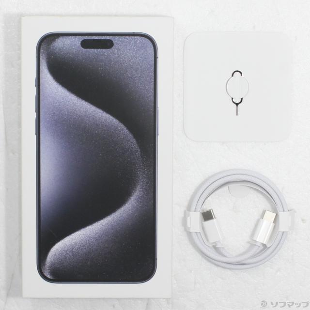 (中古)Apple iPhone15 Pro Max 256GB ブルーチタニウム MU6T3J/A SIMフリー(276-ud)