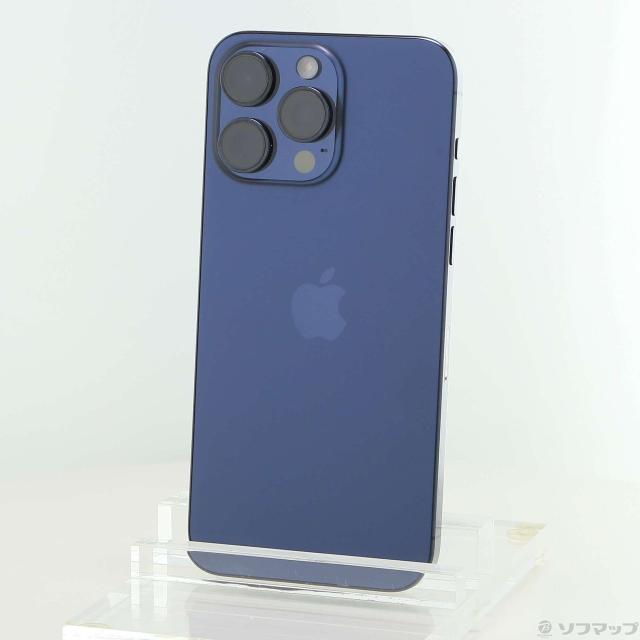 (中古)Apple iPhone15 Pro Max 256GB ブルーチタニウム MU6T3J/A SIMフリー(196-ud)