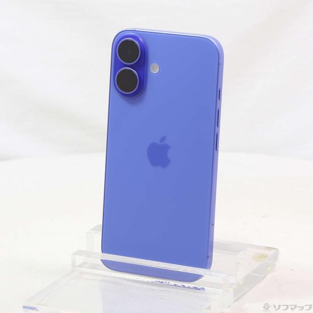 (中古)Apple iPhone16 128GB ウルトラマリン MYDU3J/A SIMフリー(196-ud) 携帯電話本体