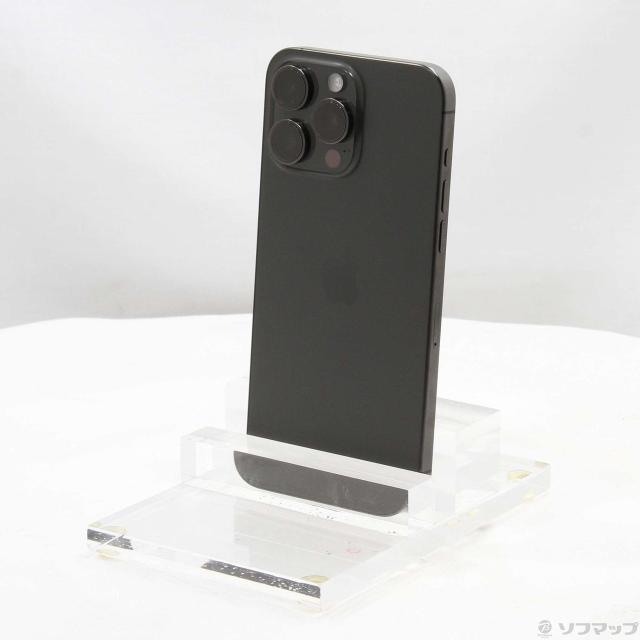 (中古)Apple iPhone15 Pro Max 256GB ブラックチタニウム MU6P3J/A SIMフリー(348-ud)