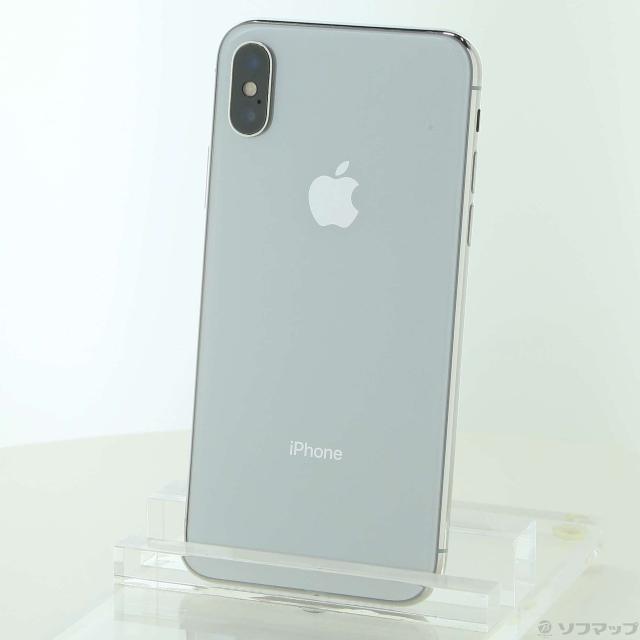 (中古)Apple iPhoneX 256GB シルバー MQC22J/A SIMフリー(368-ud)