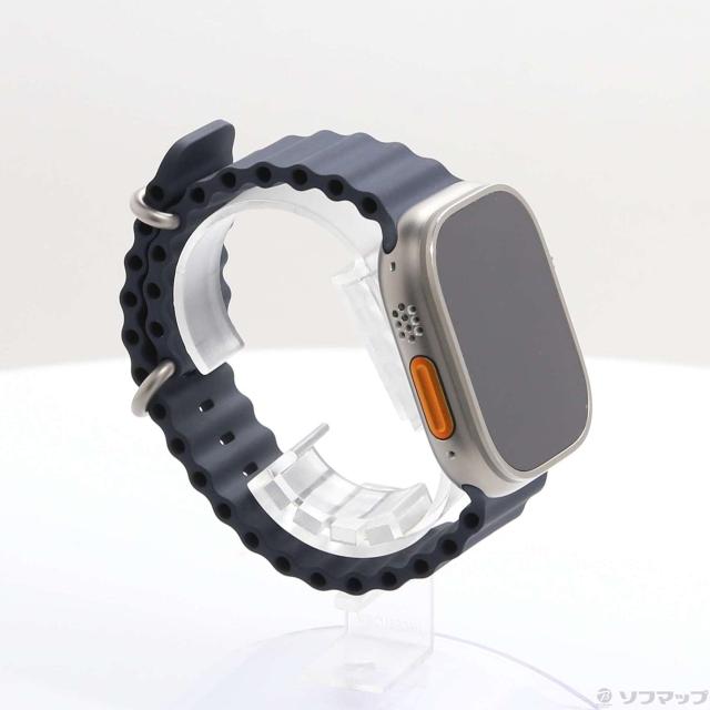 (中古)Apple Apple Watch Ultra GPS + Cellular 49mm チタニウムケース ミッドナイトオーシャンバンド(344-ud)_3