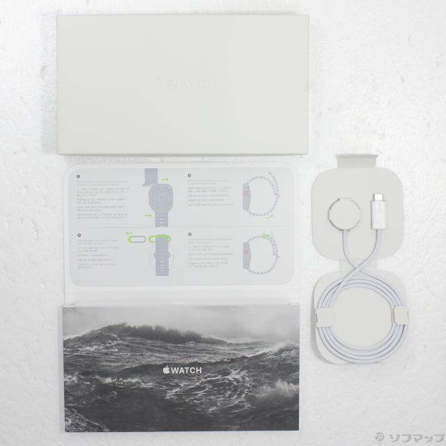 (中古)Apple Apple Watch Ultra GPS + Cellular 49mm チタニウムケース ミッドナイトオーシャンバンド(344-ud)_4