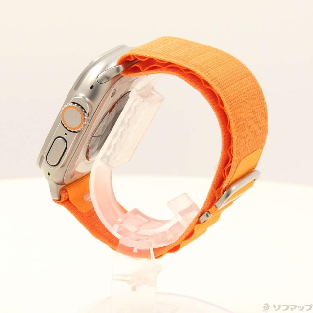 (中古)Apple Apple Watch Ultra GPS + Cellular 49mm チタニウムケース オレンジアルパインループ(196-ud)_1