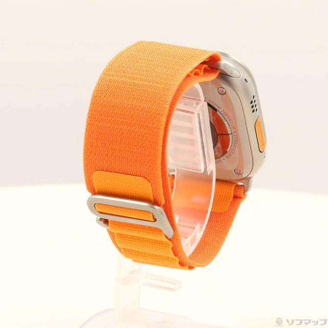 (中古)Apple Apple Watch Ultra GPS + Cellular 49mm チタニウムケース オレンジアルパインループ(196-ud)_2