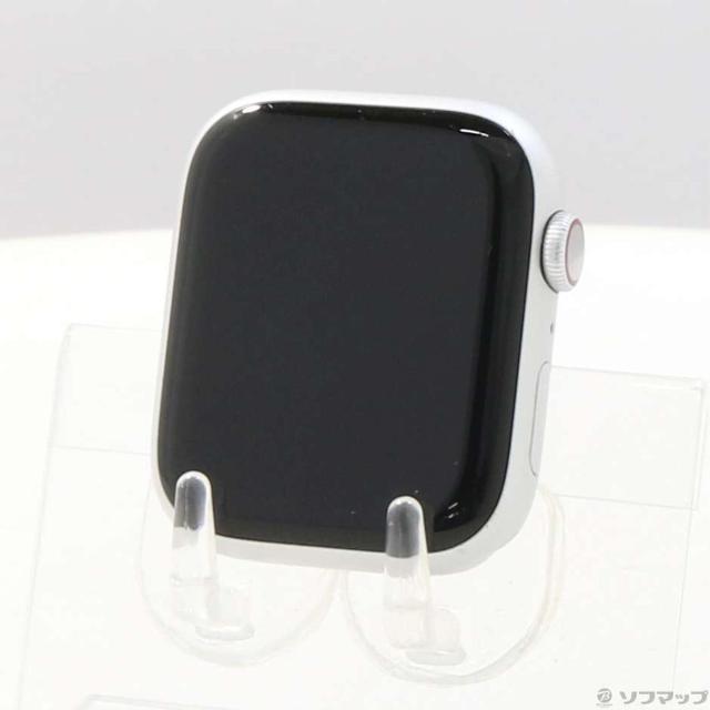 (中古)Apple Apple Watch Series 9 GPS + Cellular 45mm シルバーアルミニウムケース バンド無し(377-ud)