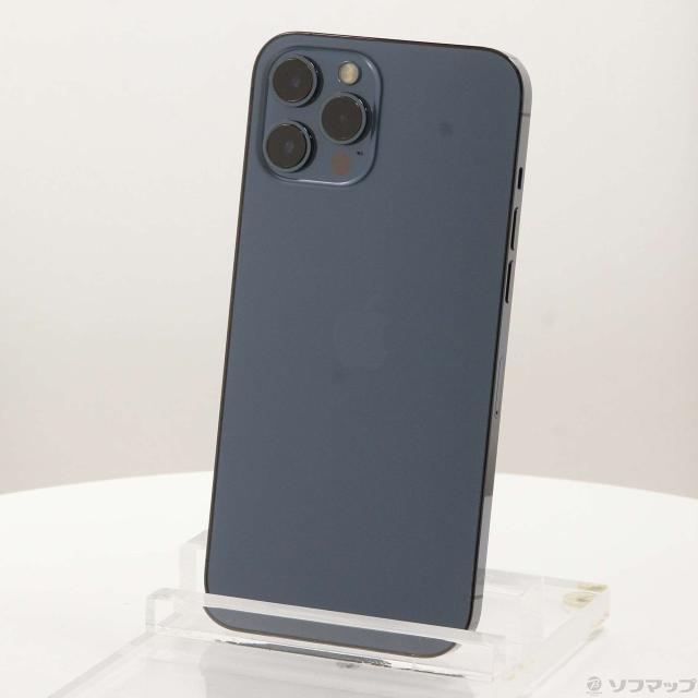 (中古)Apple iPhone12 Pro Max 128GB パシフィックブルー MGCX3J/A SIMフリー(352-ud)