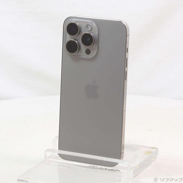 (中古)Apple iPhone15 Pro Max 256GB ナチュラルチタニウム MU6R3J/A SIMフリー(348-ud)