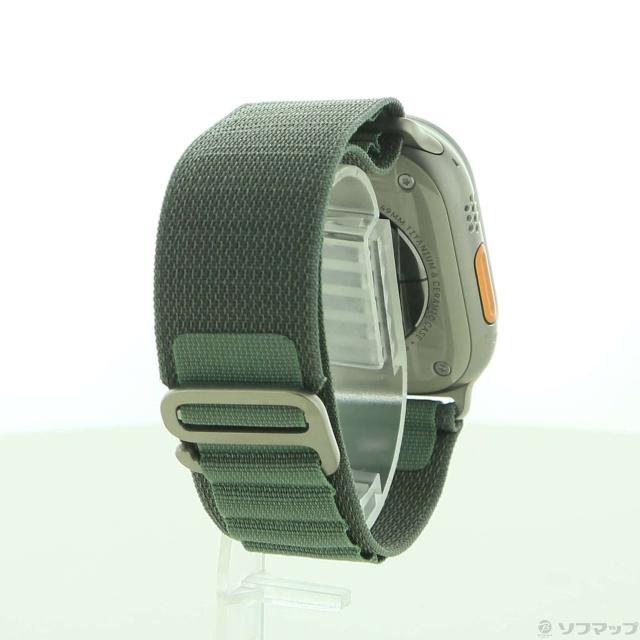 (中古)Apple Apple Watch Ultra GPS + Cellular 49mm チタニウムケース グリーンアルパインループ(344-ud)_2