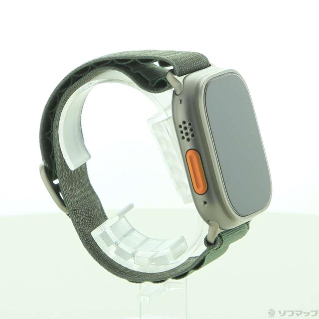(中古)Apple Apple Watch Ultra GPS + Cellular 49mm チタニウムケース グリーンアルパインループ(344-ud)_3