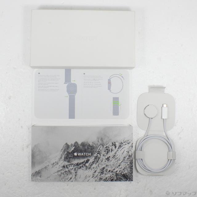 (中古)Apple Apple Watch Ultra GPS + Cellular 49mm チタニウムケース グリーンアルパインループ(344-ud)_4