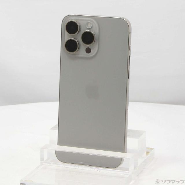 (中古)Apple iPhone15 Pro Max 256GB ナチュラルチタニウム MU6R3J/A SIMフリー(196-ud)