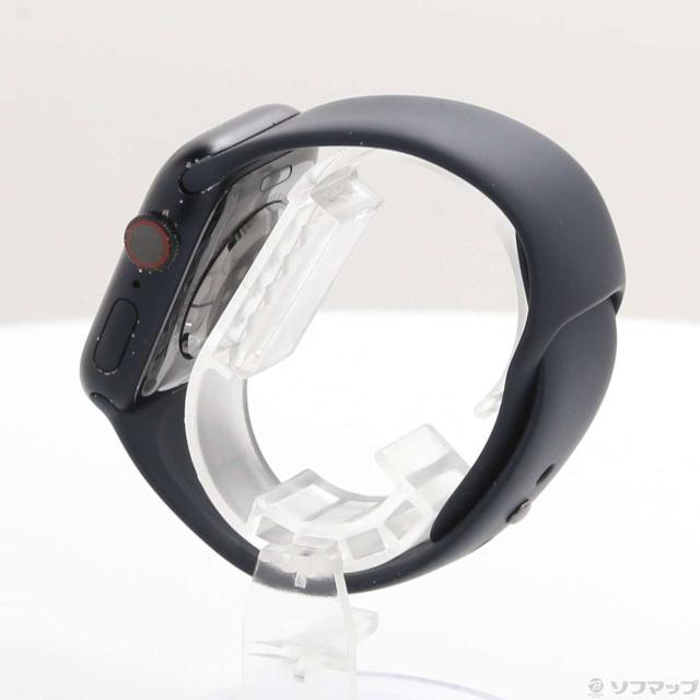 (中古)Apple Apple Watch Series 9 GPS + Cellular 41mm ミッドナイトアルミニウムケース ミッドナイトスポーツバンド(348-ud)_1
