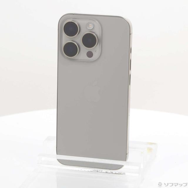 (中古)Apple iPhone15 Pro 256GB ナチュラルチタニウム MTUF3J/A SIMフリー(251-ud)