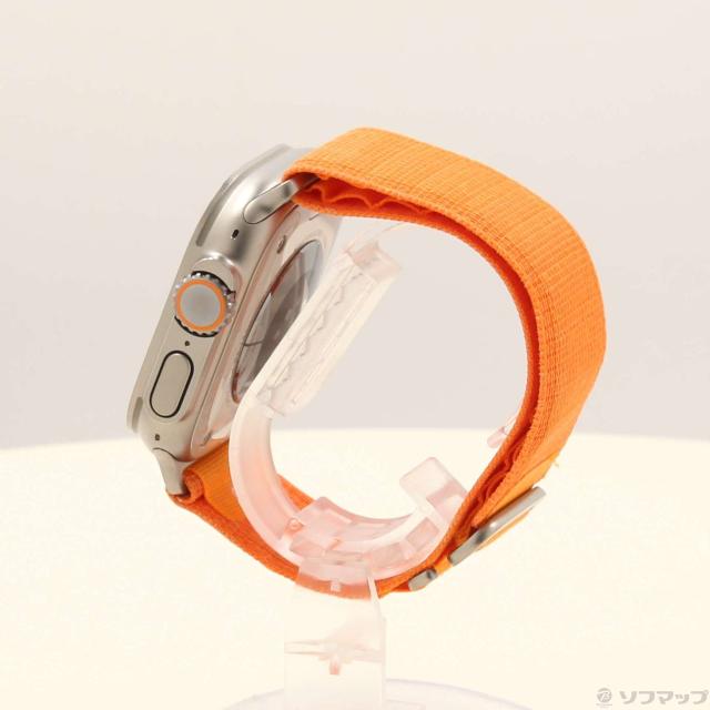 (中古)Apple Apple Watch Ultra GPS + Cellular 49mm チタニウムケース オレンジアルパインループ(348-ud)_1