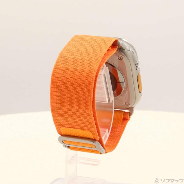 (中古)Apple Apple Watch Ultra GPS + Cellular 49mm チタニウムケース オレンジアルパインループ(348-ud)_2