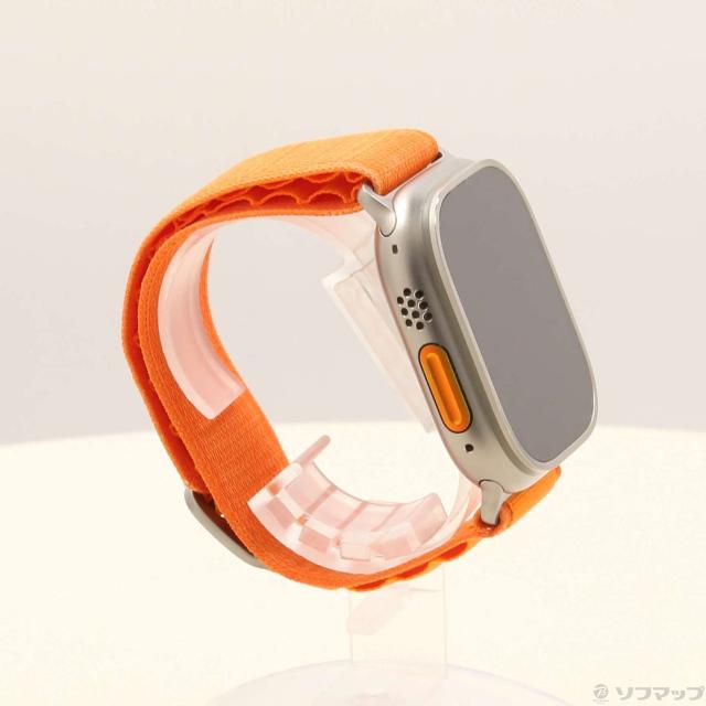 (中古)Apple Apple Watch Ultra GPS + Cellular 49mm チタニウムケース オレンジアルパインループ(348-ud)_3