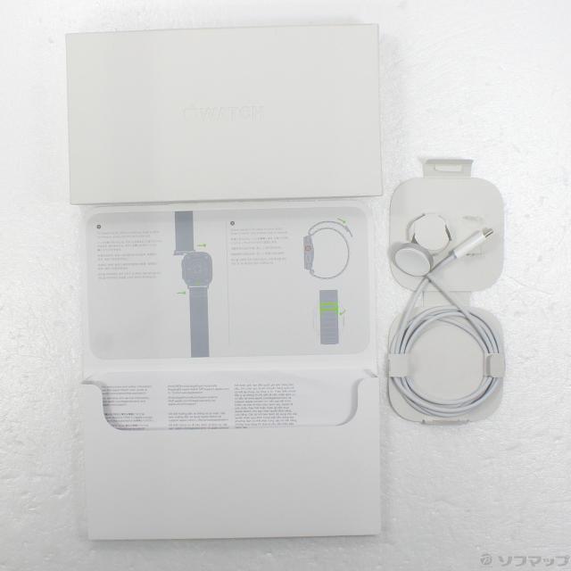 (中古)Apple Apple Watch Ultra GPS + Cellular 49mm チタニウムケース オレンジアルパインループ(348-ud)_4