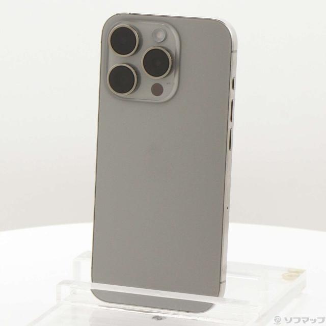 (中古)Apple iPhone15 Pro 256GB ナチュラルチタニウム MTUF3J/A SIMフリー(377-ud)