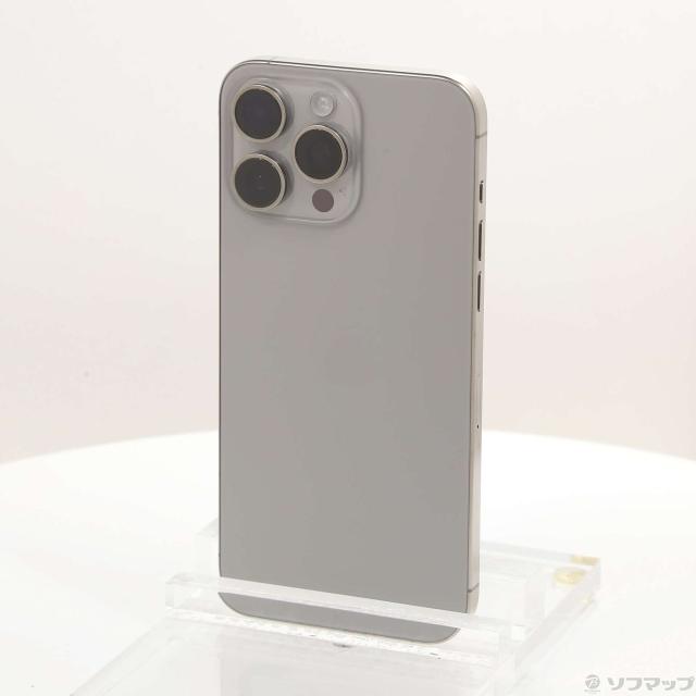 (中古)Apple iPhone15 Pro Max 256GB ナチュラルチタニウム MU6R3J/A SIMフリー(297-ud)