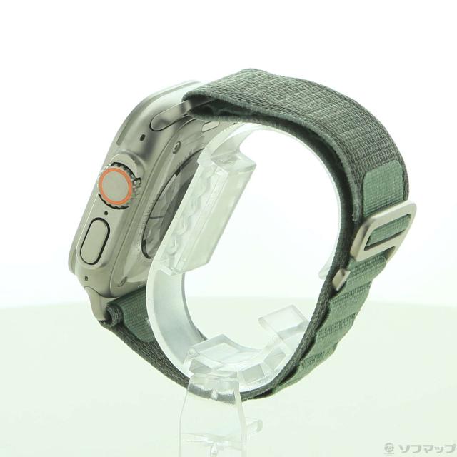 (中古)Apple Apple Watch Ultra GPS + Cellular 49mm チタニウムケース グリーンアルパインループ(344-ud)_1