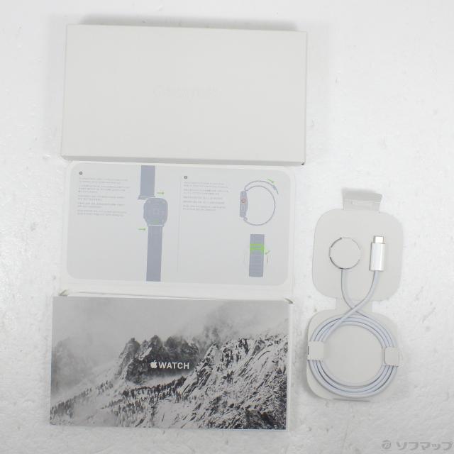 (中古)Apple Apple Watch Ultra GPS + Cellular 49mm チタニウムケース グリーンアルパインループ(344-ud)_4