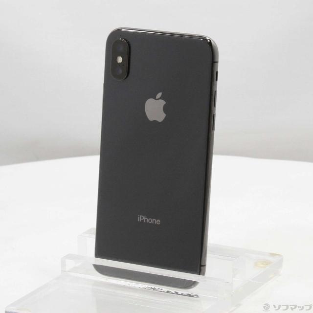 (中古)Apple iPhoneX 256GB スペースグレイ NQC12J/A SoftBank(368-ud)