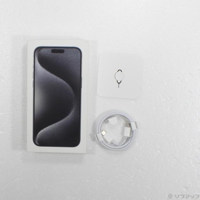 (中古)Apple iPhone15 Pro Max 256GB ブラックチタニウム MU6P3J/A SIMフリー(251-ud)