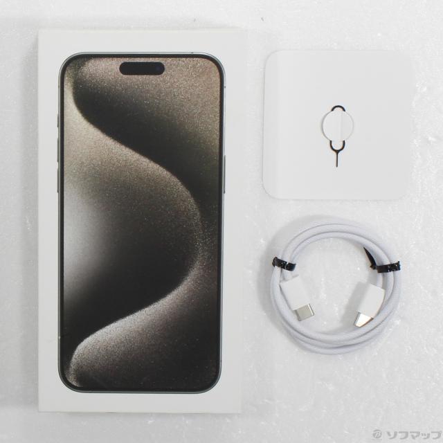 (中古)Apple iPhone15 Pro Max 256GB ナチュラルチタニウム MU6R3J/A SIMフリー(305-ud)