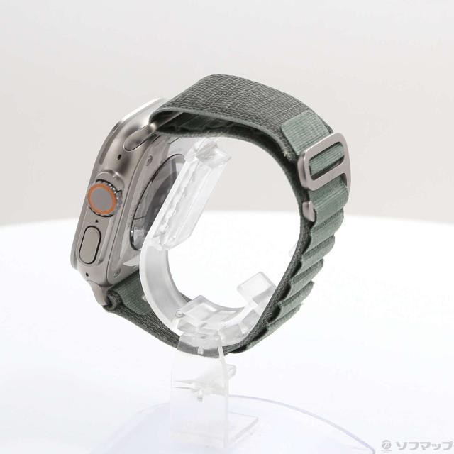 (中古)Apple Apple Watch Ultra GPS + Cellular 49mm チタニウムケース グリーンアルパインループ(377-ud)_1