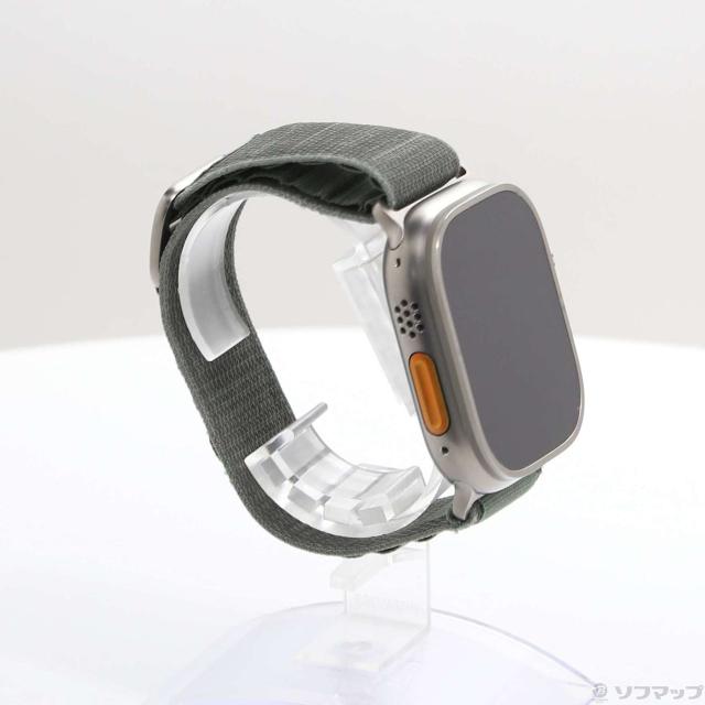 (中古)Apple Apple Watch Ultra GPS + Cellular 49mm チタニウムケース グリーンアルパインループ(377-ud)_3