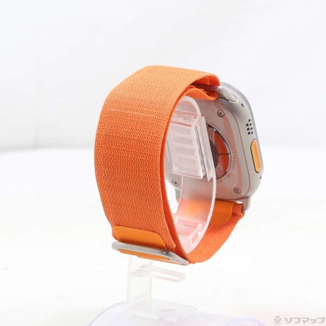 (中古)Apple Apple Watch Ultra GPS + Cellular 49mm チタニウムケース オレンジアルパインループ(348-ud)_2