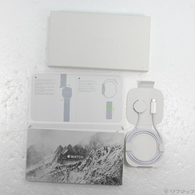 (中古)Apple Apple Watch Ultra GPS + Cellular 49mm チタニウムケース オレンジアルパインループ(348-ud)_4