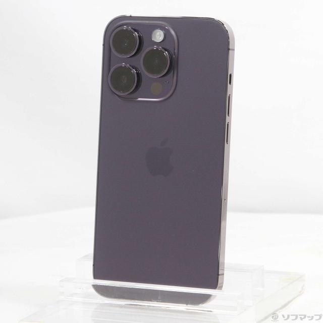 (中古)Apple iPhone14 Pro 256GB ディープパープル MQ1E3J/A SIMフリー(276-ud)