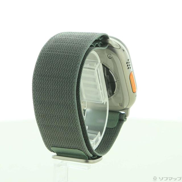 (中古)Apple Apple Watch Ultra GPS + Cellular 49mm チタニウムケース グリーンアルパインループ(352-ud)_2