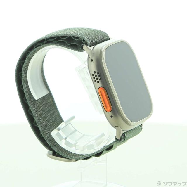 (中古)Apple Apple Watch Ultra GPS + Cellular 49mm チタニウムケース グリーンアルパインループ(352-ud)_3