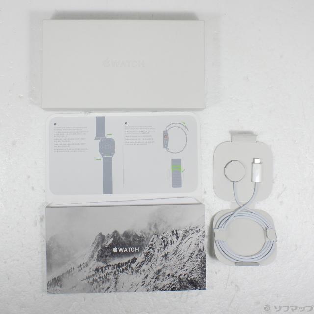 (中古)Apple Apple Watch Ultra GPS + Cellular 49mm チタニウムケース グリーンアルパインループ(352-ud)_4