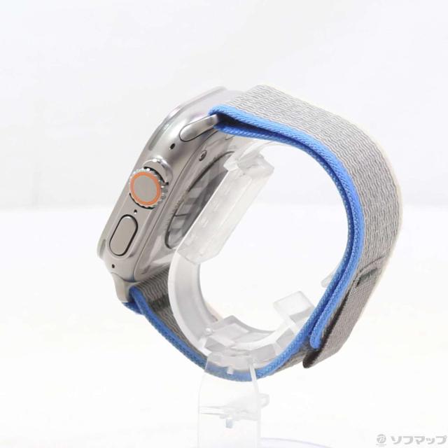 (中古)Apple Apple Watch Ultra GPS + Cellular 49mm チタニウムケース ブルー/グレイトレイルループ(349-ud)_1