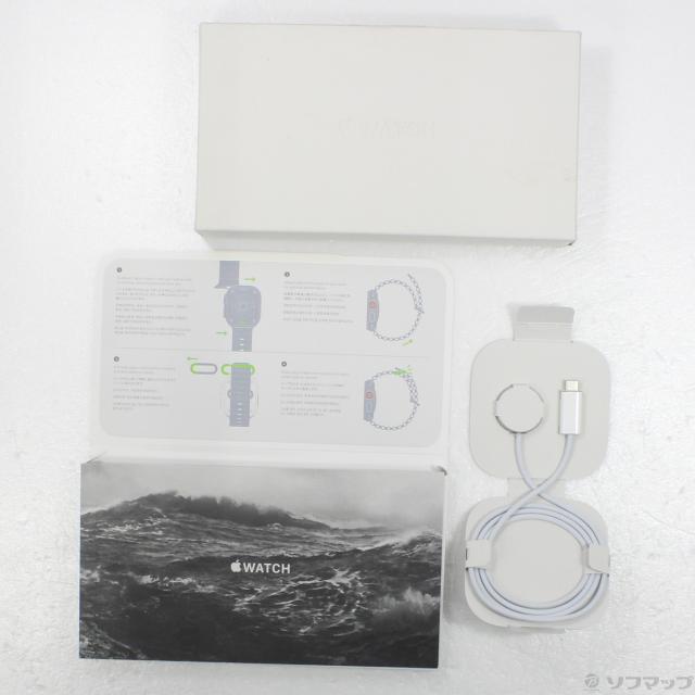 (中古)Apple Apple Watch Ultra GPS + Cellular 49mm チタニウムケース ミッドナイトオーシャンバンド(377-ud)_4