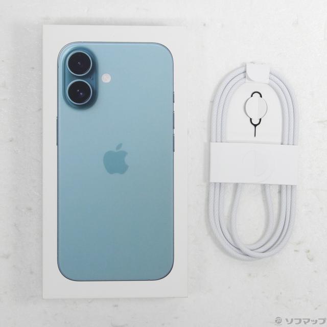 中古)Apple iPhone16 128GB ティール 3N395J/A SIMフリー(344-ud)