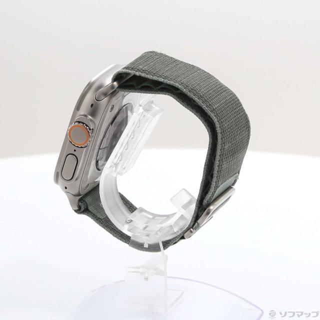 (中古)Apple Apple Watch Ultra GPS + Cellular 49mm チタニウムケース グリーンアルパインループ(344-ud)_1