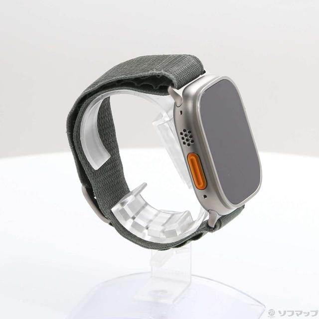 (中古)Apple Apple Watch Ultra GPS + Cellular 49mm チタニウムケース グリーンアルパインループ(344-ud)_3