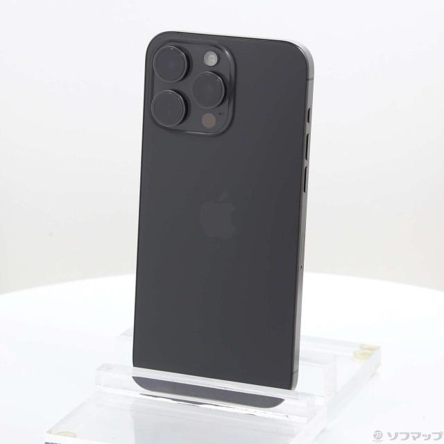 (中古)Apple iPhone15 Pro Max 256GB ブラックチタニウム MU6P3J/A SIMフリー(295-ud)