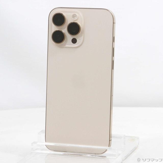 (中古)Apple iPhone16 Pro Max 256GB デザートチタニウム MYWJ3J/A SIMフリー(276-ud)