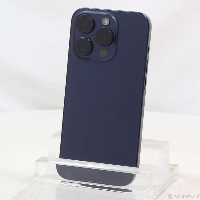 (中古)Apple iPhone15 Pro 256GB ブルーチタニウム MTUG3J/A SIMフリー(258-ud)