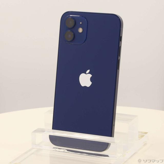 (中古)Apple iPhone12 128GB ブルー MGHX3J/A SIMフリー(368-ud)