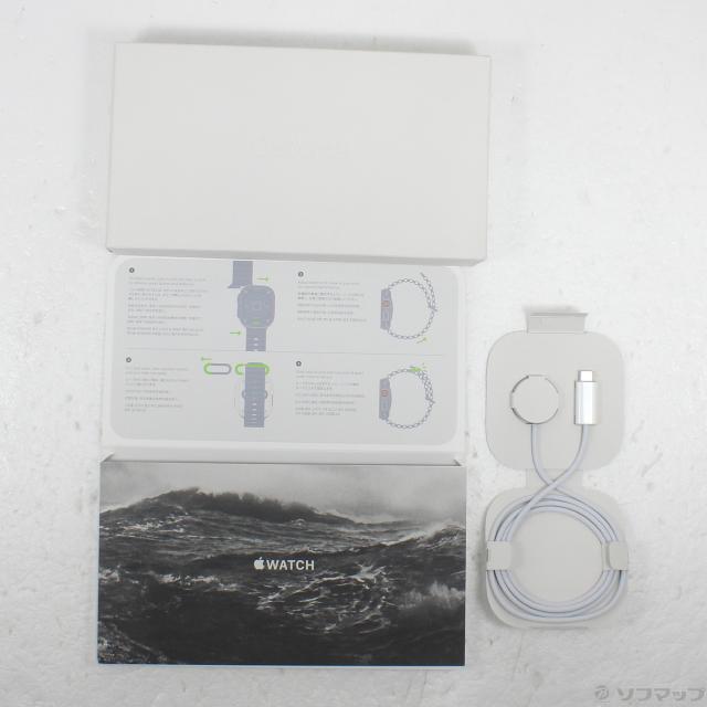 (中古)Apple Apple Watch Ultra GPS + Cellular 49mm チタニウムケース ミッドナイトオーシャンバンド(349-ud)_4