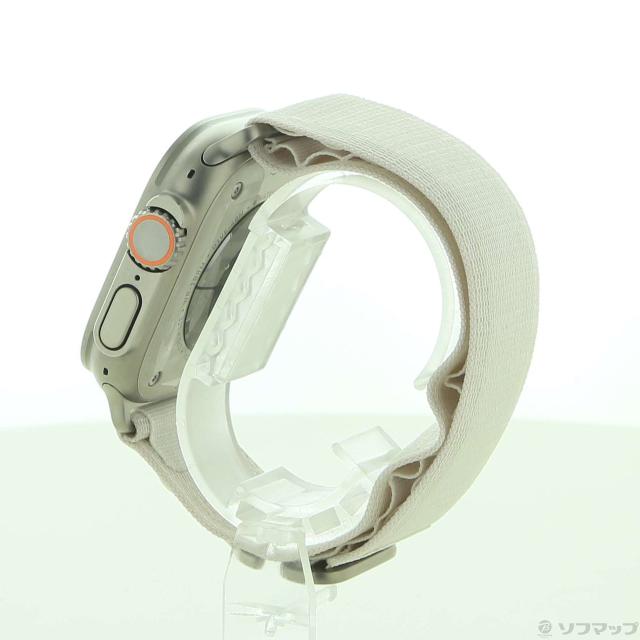 (中古)Apple Apple Watch Ultra GPS + Cellular 49mm チタニウムケース スターライトアルパインループ(348-ud)_1