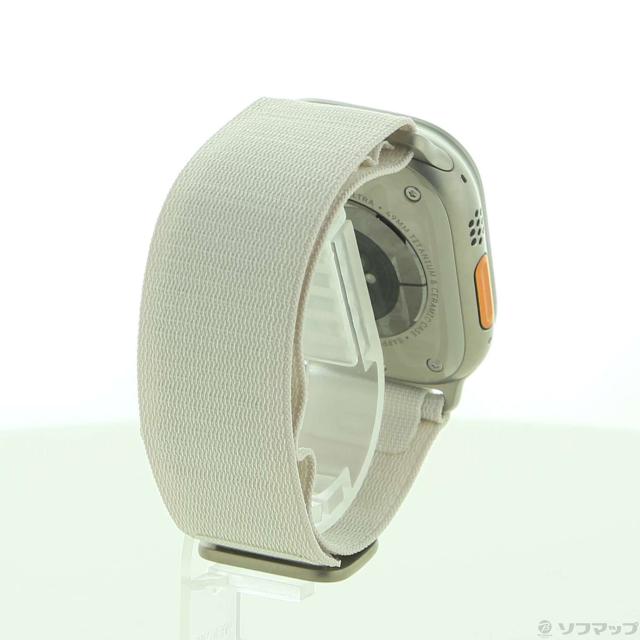 (中古)Apple Apple Watch Ultra GPS + Cellular 49mm チタニウムケース スターライトアルパインループ(348-ud)_2